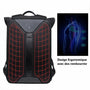 Sac à dos ordinateur imperméable homme noir avec soutien dorsal ergonomique et rembourré