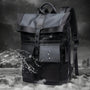 Sac à dos ordinateur imperméable homme noir avec poches et bretelles réglables
