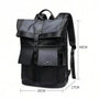 Sac à dos ordinateur imperméable homme noir avec roulettes, poches frontales et bretelles ajustables