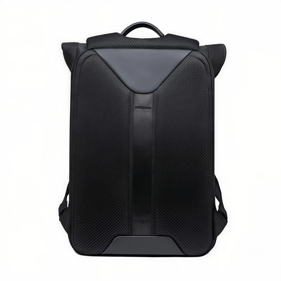 Sac à dos ordinateur imperméable homme noir avec rembourrage et texture robuste