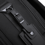 Sac à dos ordinateur imperméable homme en tissu noir avec sangle en cuir et boucle