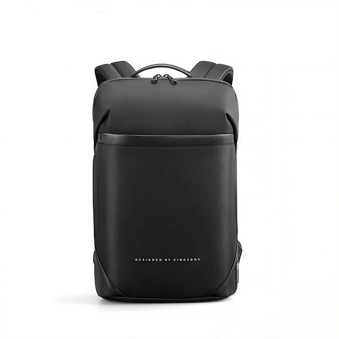 Sac à dos ordinateur portable noir plat étanche design minimaliste