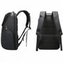 Sac à dos ordinateur pour femme ergonomique noir avec bretelles rembourrées