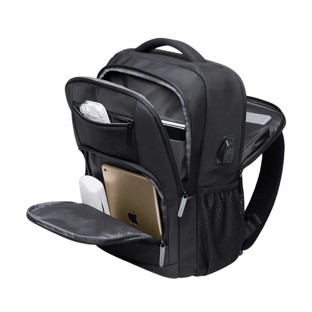 Sac à dos ordinateur pour homme Nova One avec compartiments ouverts et port de charge