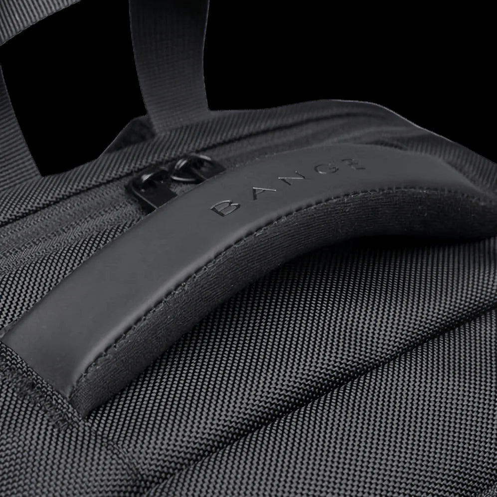 Poignée de sac à dos ordinateur pour homme Nova One texturée noire avec grip rembourré