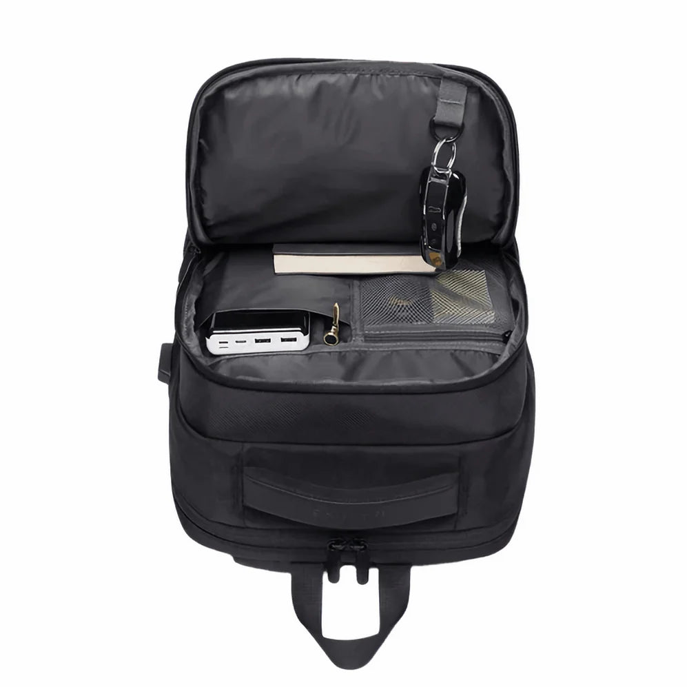 Sac à dos ordinateur pour homme Nova One noir avec compartiments et organisation interne