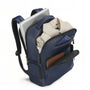 Sac à dos PC 17 pouces femme Ellya en bleu marine avec compartiment laptop et poches frontales