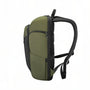 Sac à dos PC portable ouverture 180° olive vert avec bretelles noires et rembourrage en mesh