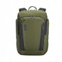 Sac à dos PC portable ouverture 180 degrés en vert olive avec accents noirs et compartiments zippés