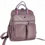 Sac à dos Perle Nacré lavande avec poches multiples et sangles colorées