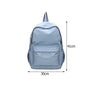Sac à dos petite fille en nylon bleu clair avec poche avant et poches latérales