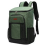 Sac à dos picnic isotherme vert isolé avec poches et bretelles ajustables
