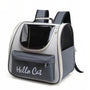 Sac à dos porte chat Hello Cat gris à deux tons avec fenêtres en mesh et panneau transparent