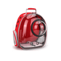 Sac a dos pour chat avec hublot, sac à dos rouge pour animaux avec fenêtre en bulle
