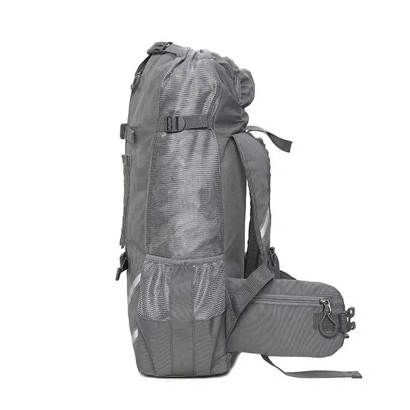Sac à dos pour chien gris avec poches en mesh et bretelles réglables
