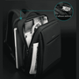 Sac à dos pour ordi portable noir anti-vol avec plusieurs compartiments pour électronique