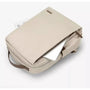 Sac à dos pour ordinateur 15,6 pouces clair avec compartiment pour laptop et accents marron