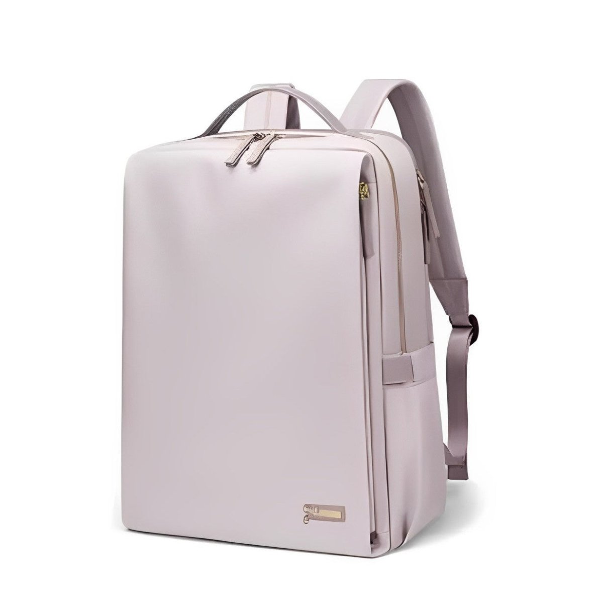 Sac à dos pour ordinateur 15,6 pouces en violet clair avec plusieurs compartiments zippés