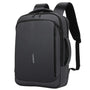 Sac à dos pour ordinateur portable homme en gris foncé avec plusieurs compartiments zippés