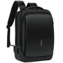 Sac à dos pour ordinateur portable homme noir avec bretelles rembourrées et poche zippée