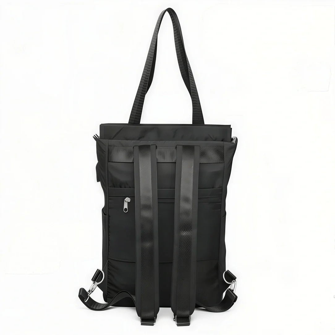 Sac à dos pour PC 15,6 pouces léger avec sacoche convertible noire à bandoulière