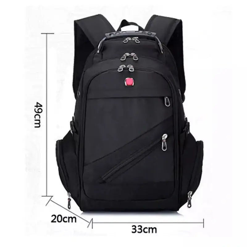 Sac à dos pratique homme noir à plusieurs compartiments avec bretelles réglables