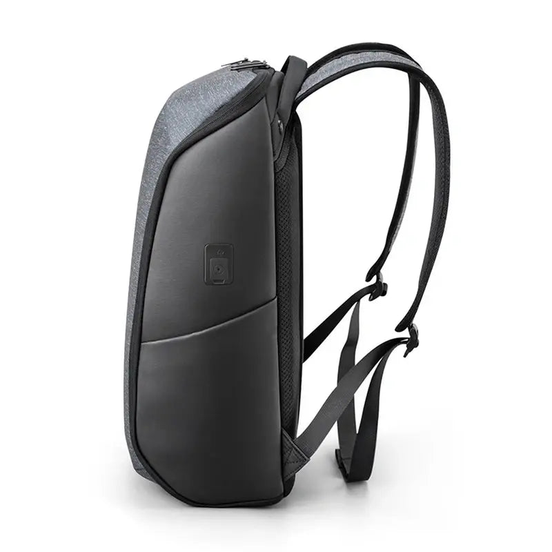 Sac à dos professionnel femme gris et noir minimaliste avec bretelles ajustables