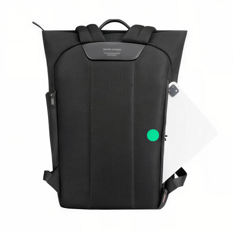 Sac à dos Quasar I 16 pouces Ryden avec texture noire et poche latérale pour tablette
