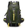 Sac à dos randonnée 30L olive vert et gris charbon avec accents jaunes brillants