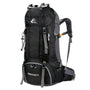 Sac à dos randonnée 60 L Trek noir et gris avec multiples sangles et compartiments