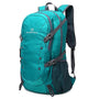 Sac à dos randonnée étanche teal avec plusieurs compartiments et bretelles ajustables