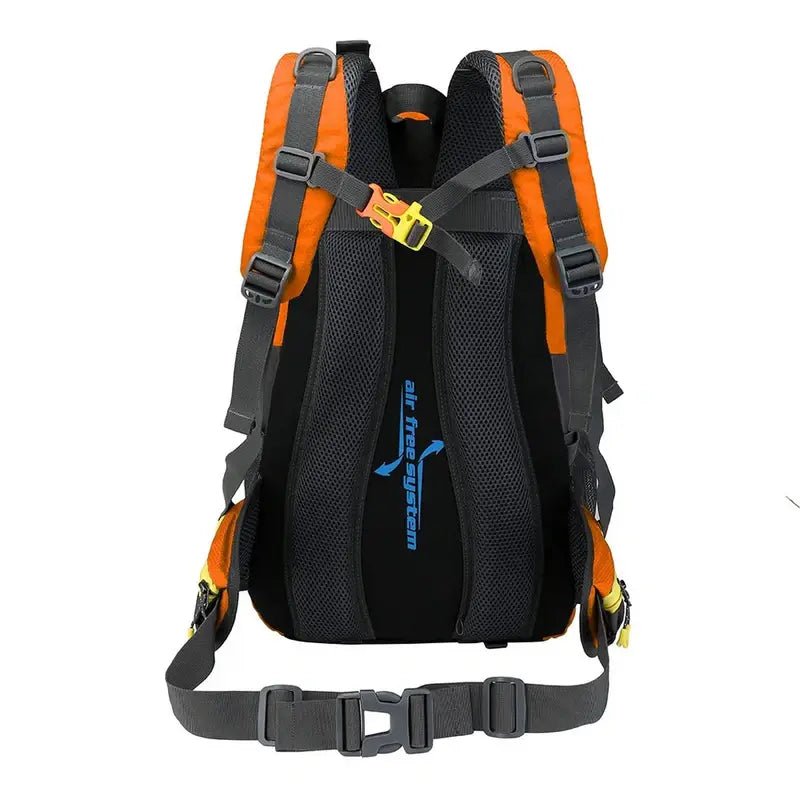 Sac à dos randonnée femme 40l orange et noir avec système air free et bretelles ajustables