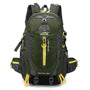 Sac à dos randonnée femme 40l vert et gris avec accents jaunes, pratique et léger