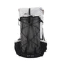Sac à dos randonnée femme ultra léger gris clair et noir avec poche en filet et poches latérales