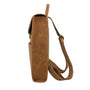 Sac à dos rectangulaire en cuir tanné avec sangle et rabat