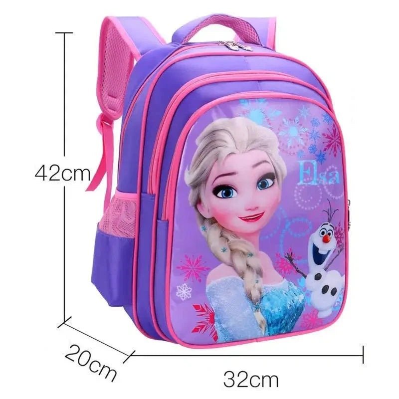 Sac à dos Reine des Neiges maternelle avec Elsa, Olaf, violet et rose, thème Disney