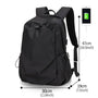 Sac à dos rentrée noir avec port de chargement USB externe et poches latérales