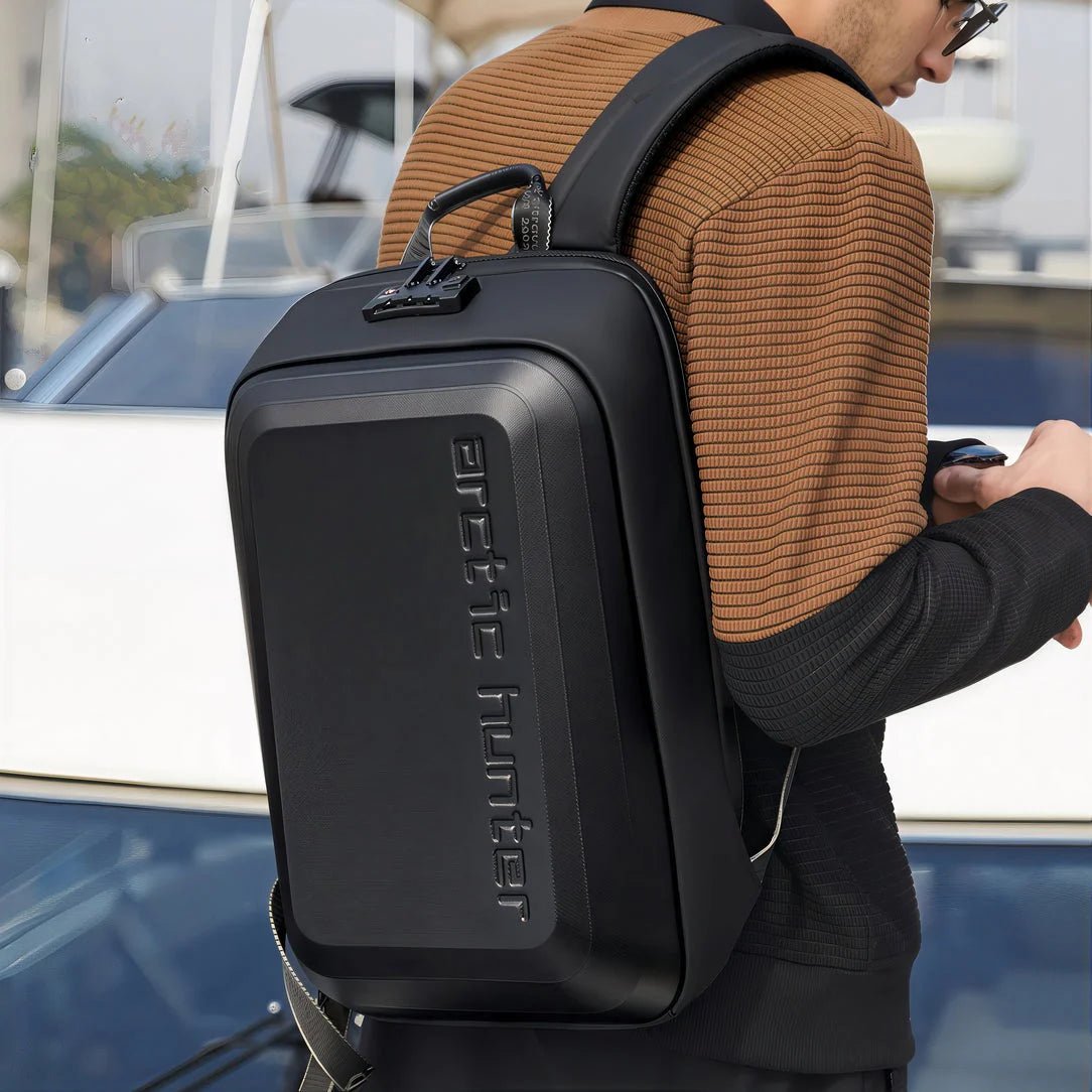 Sac à dos rigide antivol Artic Hunter avec serrure à combinaison noire