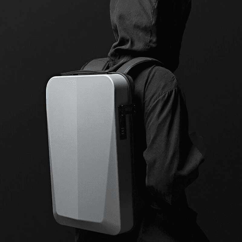 Sac à dos rigide ultra-plat antivol Atom avec serrure combo pour sécurité et style