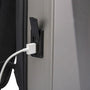 Valise grise avec port de chargement USB intégré du Sac à dos rigide ultra-plat antivol Atom