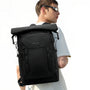 Sac à dos noir étanche roll-top 21L BG Tech X avec multiples compartiments