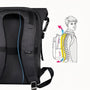 Sac à dos roll top homme HK21 avec support lombaire ergonomique et ventilation