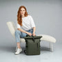 Sac à dos roll-top imperméable vert olive avec sangles et fermetures noires