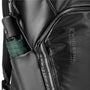 Sac à dos roll top Kingsons Black Edition avec poche latérale et parapluie vert foncé