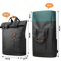 Deux sacs à dos noir roll top PC 15,6 pouces avec capacités et dimensions différentes