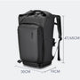 Sac à dos roll top urbain Polaris gris foncé avec plusieurs compartiments zippés