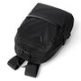 Sac à dos scolaire collège en nylon noir avec plusieurs compartiments zippés et bretelles ajustables