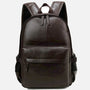 Sac à dos similicuir femme marron avec compartiments zippés et poches latérales en mesh