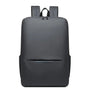 Sac à dos tablette gris foncé minimaliste avec deux compartiments zippés et poche frontale