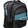 Sac à dos télétravail FlexWork noir avec compartiments ouverts et poche ordinateur pâle